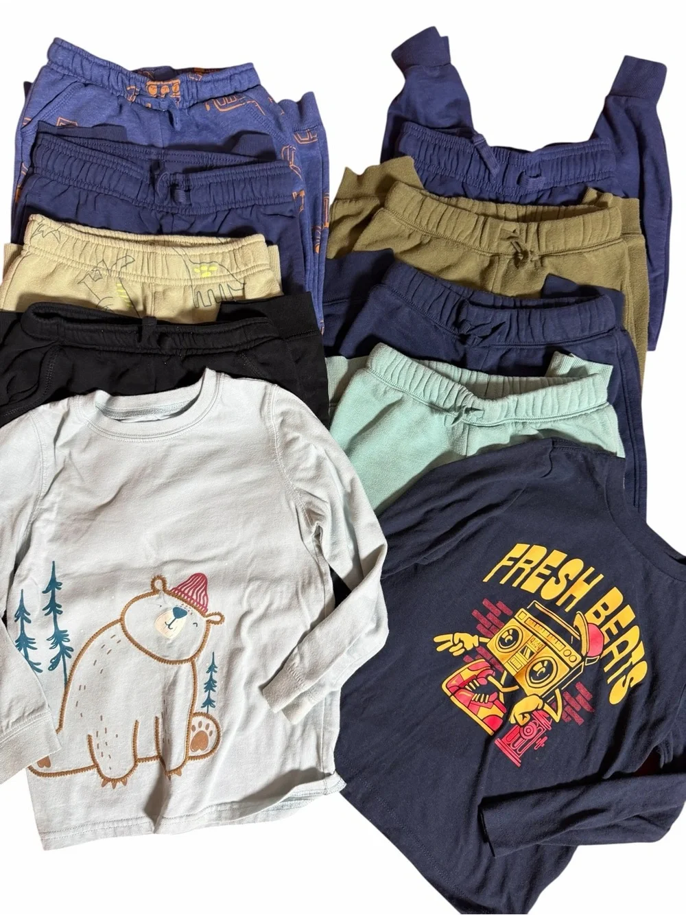 Bundle of 10!! Boys 8 Pants and 2 Long Sleeve Shirts Size 5